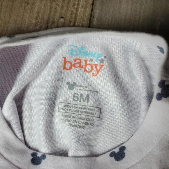 Disney Baby Matching Mickey Mouse PJ Pajama Set Size 6m NWOT - Picture 8 of 14